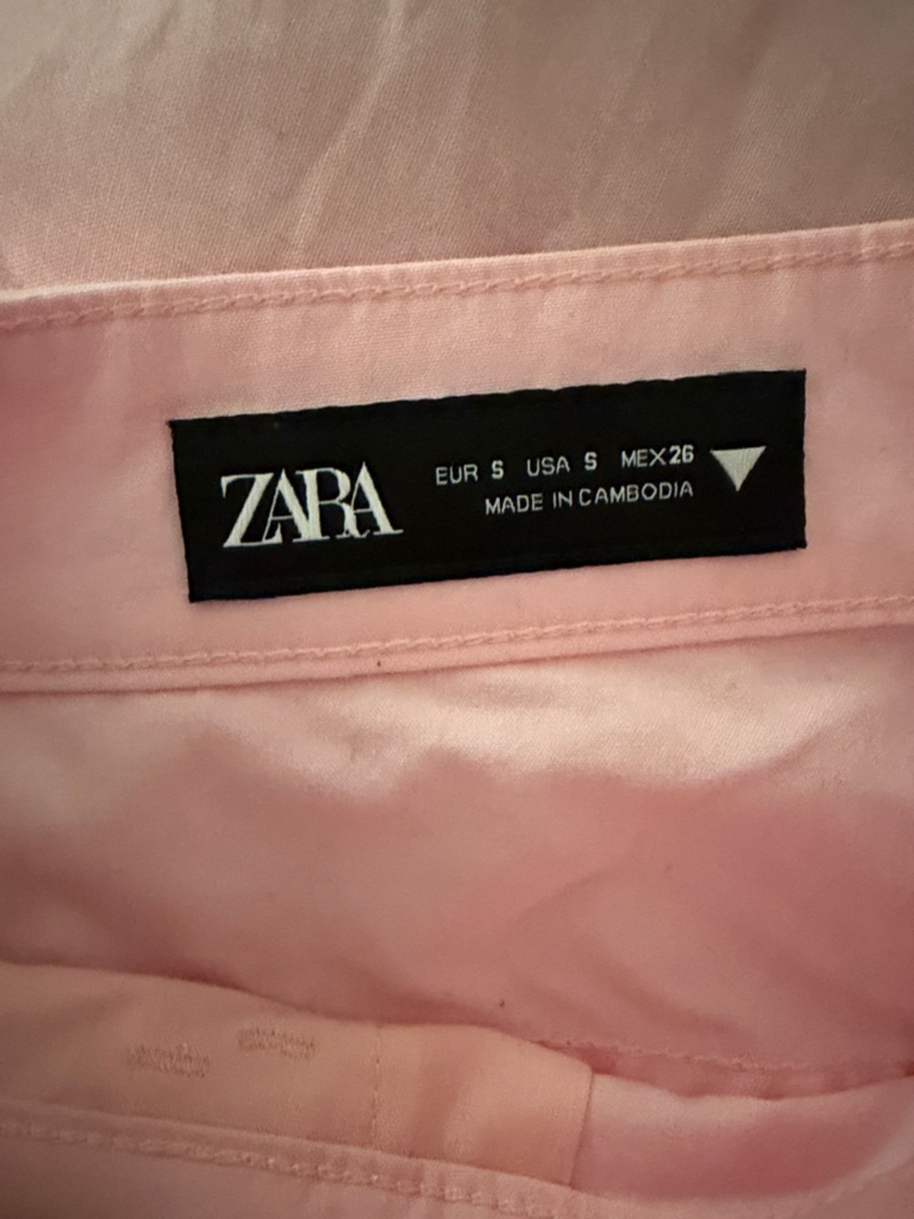 NWT Zara Women's Pink Wide Leg Cotton Pants XL, S Pastel Pink - Picture 14 of 16